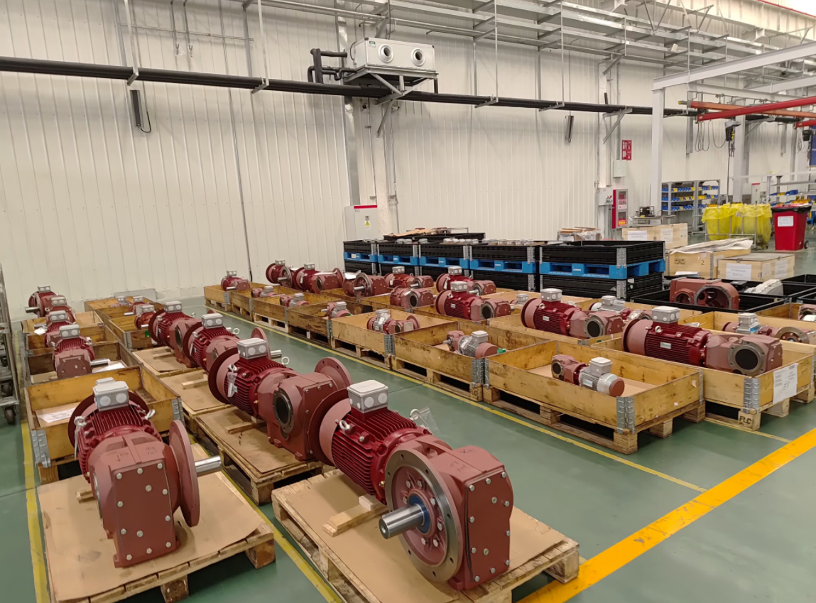 Industrial gearbox manufacturing workshop
